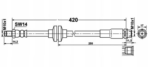 Ford Focus 3 C-MAX - Zestaw Przewodów Hamulcowych Teflonowych W Oplocie na Arena.pl