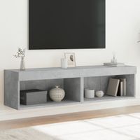 Szafki pod TV, z LED, 2 szt., szarość betonu, 60x30x30 cm