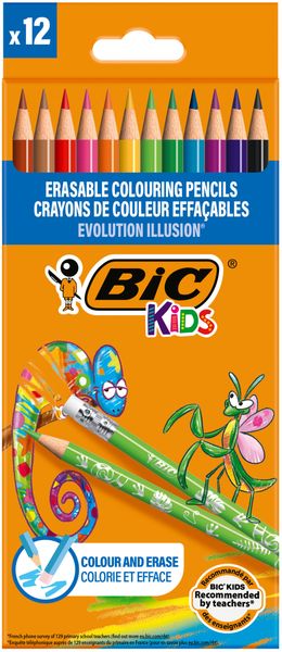 Kredki Bic Evolut. Illusion Wymazywalne 12Kol 0894 zdjęcie 7