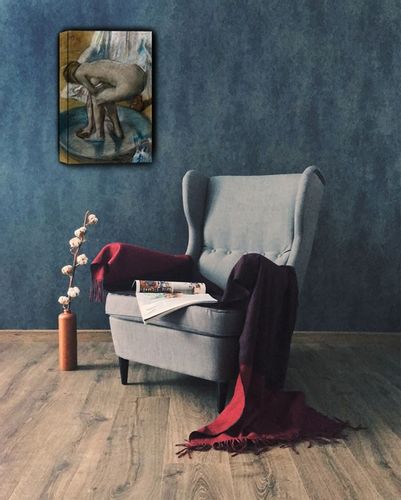 Woman Bathing in a Shallow Tub, Edgar Degas - obraz na płótnie 30x40 cm na Arena.pl