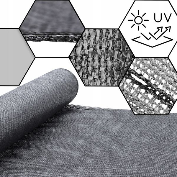 SIATKA CIENIUJĄCA 90% Na płot 1,5x25m grafit UV zdjęcie 2