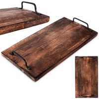 Deska do Serwowania Taca Patera Drewniana na Przekąski Wędliny Sery 40x21cm