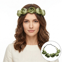 wianek, opaska do włosów z kwiatów, delikatny wianuszek boho w41zie