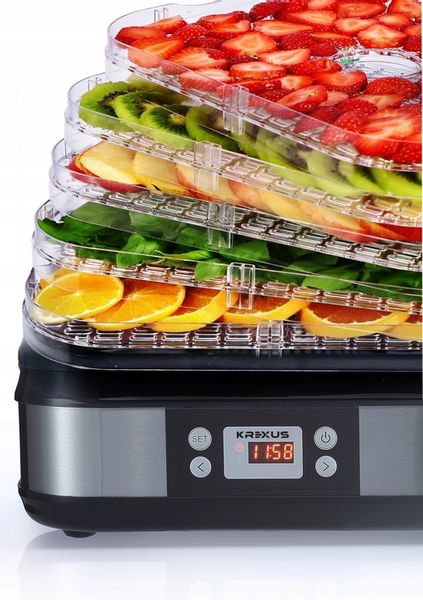 Duża Suszarka spożywcza do Grzybów Owoców Warzyw Dehydrator Timer Krexus zdjęcie 4