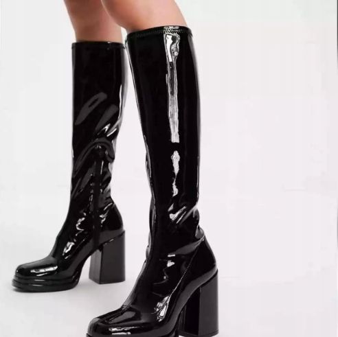 Steve Madden object knee boot in black patent r.41 na Arena.pl