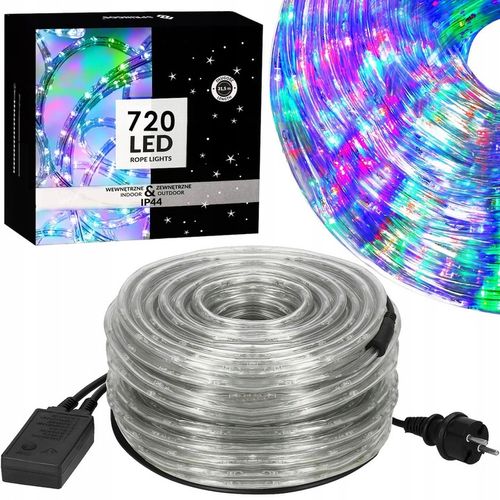 LAMPKI CHOINKOWE WĄŻ 720LED 30m MULTI ZEWNĘTRZNY PROGRAMATOR MULTIKOLOR na Arena.pl