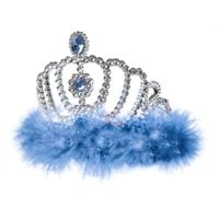 diadem niebieski z puszkiem królewna księżniczka