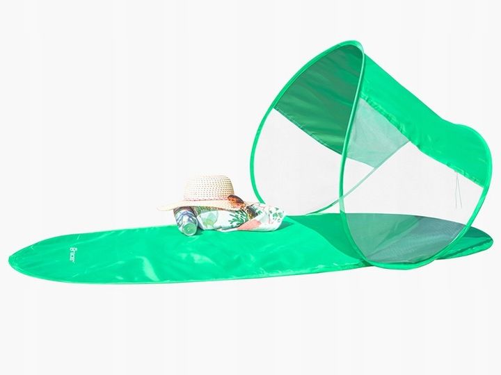 MATA PLAŻOWA Z DASZKIEM SKŁADANA 145 X 70 CM BIWAK zdjęcie 7