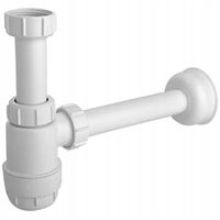 Syfon Umywalkowy Butelkowy Biały Niski Mcalpine