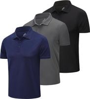 ZENGVEE Zestaw 3 Koszulek Polo Męskie Polówki XL