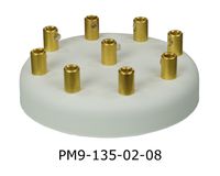 Podsufitka metalowa 9 otworów 135mm kolor biały + mosiądz