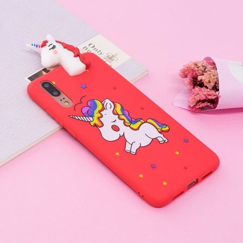 Etui 3D Huawei P20 Czerwony Jednorożec na Arena.pl