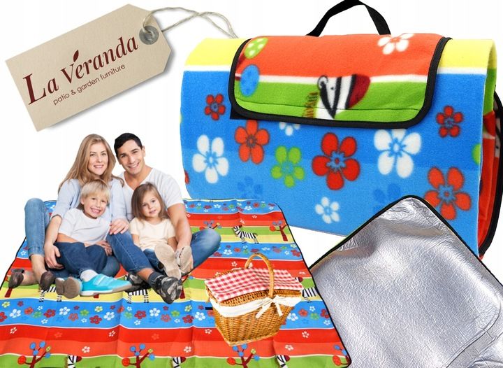 KOC PIKNIKOWY NA PLAŻE PIKNIK BIWAK 200x200 cm MATA TORBA FOLIA 2x2 m zdjęcie 1