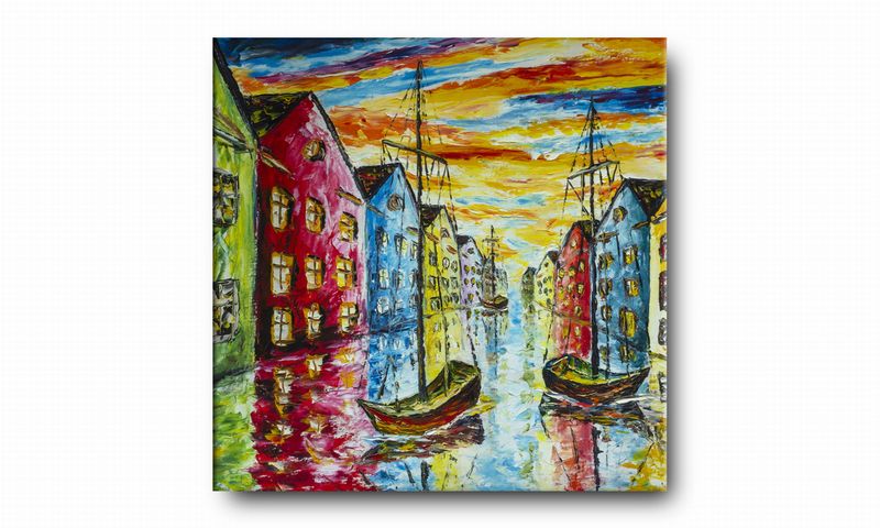 OBRAZ NA PŁÓTNIE 106 Wenecja 30x30cm zdjęcie 2