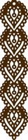 A8 Zawieszka dekor ozdoba ażurowa brązowa 18x90 cm