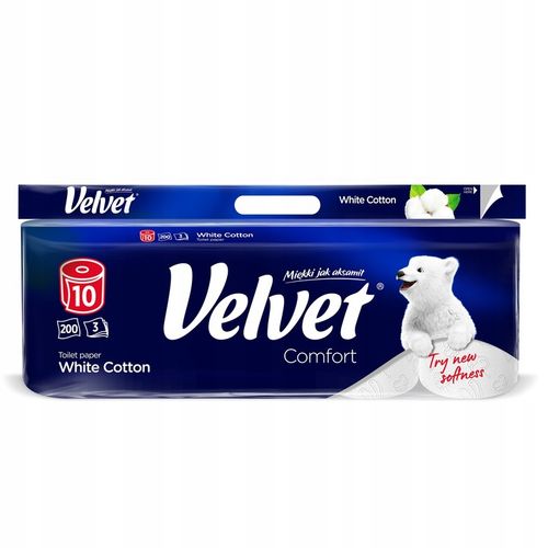 Velvet papier toaletowy White Cotton 7x 10 rolek na Arena.pl