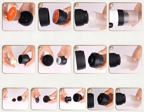 PRZENOŚNY EKSPRES DO KAWY 125W 3W1 Turystyczny Bezprzewodowy na Arena.pl