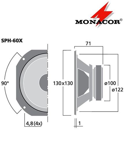 Głośnik szerokopasmowy MONACOR SPH-60X na Arena.pl