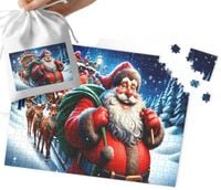 PUZZLE - BOŻE NARODZENIE MIKOŁAJ ŚWIĘTA ŚWIĄTECZNE WZORY 120el + WORECZEK