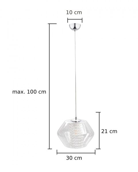 Lampa wisząca 1xE27 RODES CRYSTAL zdjęcie 3