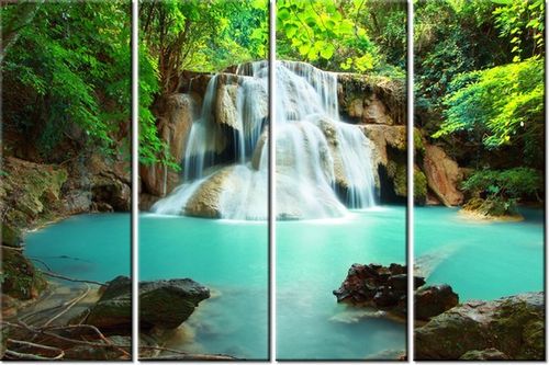 120CM 80 OBRAZ 4 ELEM WODOSPAD ŚCIENNY na Arena.pl