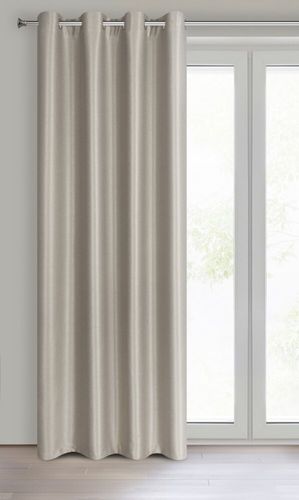 Zasłona gotowa na przelotkach SELINA 140x250 cbeż z błyszczącą nicią na Arena.pl