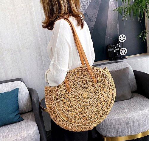 Klasyczna Torebka Torba Okrągła Słomiana Na Zakupy na Arena.pl
