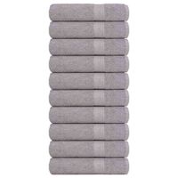 Ręczniki prysznicowe 10 szt. Szare 360 gsm 100% bawełna