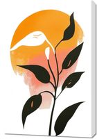 Obraz 60x90cm Półksiężyc Minimalistyczny , Wnętrza Styl Skandynawski, Boho