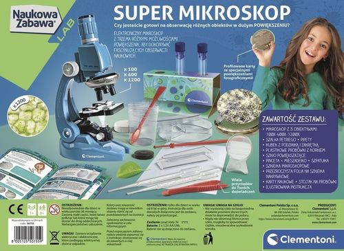 Clementoni Naukowa Zabawa Super mikroskop 50755 na Arena.pl