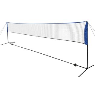 Siatka i lotki do badmintona, 600x155 cm