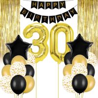 Zestaw balonowy na 30 urodziny złoty duży