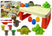 Zestaw Do Tworzenia Dinozaurów Stolik z Ciastoliną z Dinozaurami 4 Kolory
