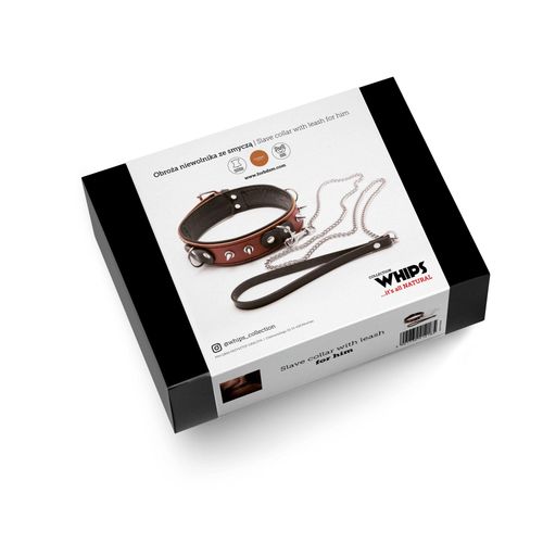 wiązania-whips obroża niewolnika ze smyczą, koniakowa na Arena.pl