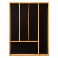 Organizer na sztućce przybory KUCHENNY Pojemnik wkład do szuflady bambusowy