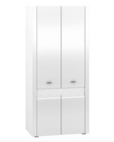 Nowoczesna Szafa 2- Drzwiowa 2D 92 cm Biały Połysk AREKS ML