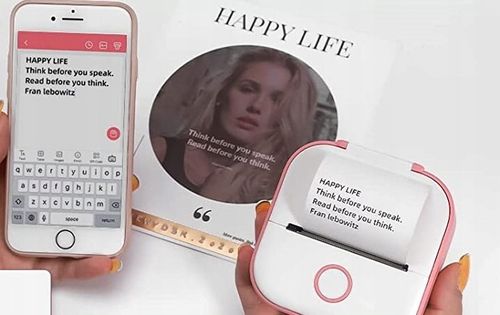 Phomemo T02 mini drukarka termiczna do zdjęć notatek etykiet różowa na Arena.pl