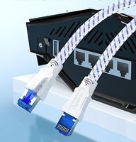 KABEL ETHERNET 20 M LAN CAT 8 SZYBKI GIGABITOWY KABEL 40 GB/S NYLONOWY