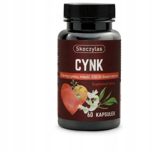 Skoczylas, Cynk 3 formy, miedź, EGCG i kwercetyną, 60 kaps. WITALNOŚĆ zdjęcie 1