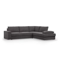 Duży narożnik, Momento, prawy, sztruks, 287x231x86 cm, szary | TYLETEGOTU