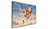 OBRAZ NA PŁÓTNIE 023 Dziewczynka z balonami 60x40cm