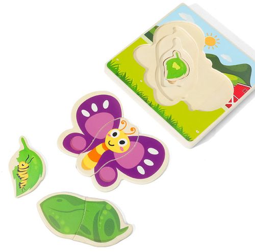 drewniane puzzle montessori dla dzieci motylek mwz-3155 na Arena.pl