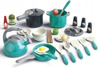Garnki patelnia łyżki pokrywki naczynia zestaw akcesoriów kuchennych 32 el