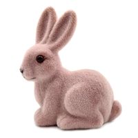 ZAJĄCZEK WIELKANOCNY BRĄZOWY WELUROWY DEKORACJA ŚWIĄTECZNA FIGURKA 10cm