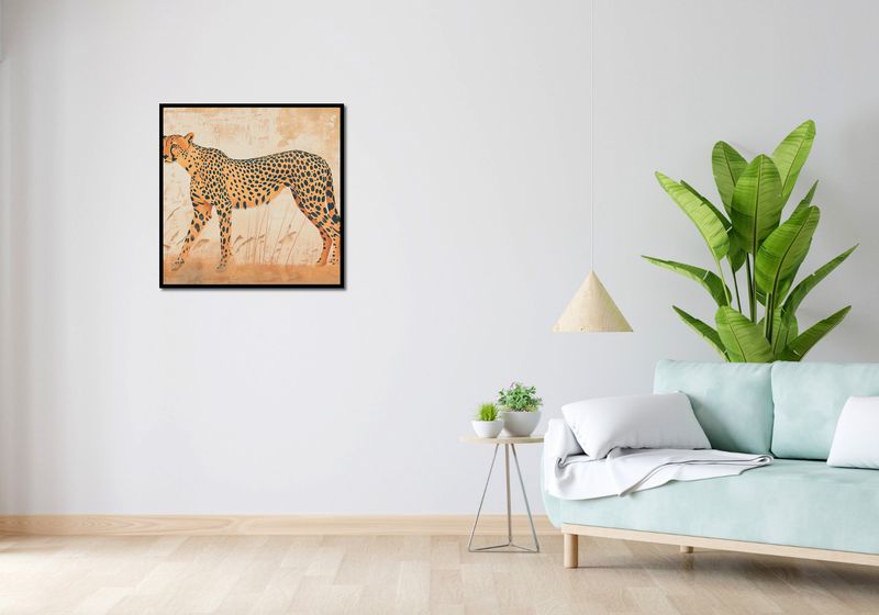 Plakat 70x70cm Gepard w Ruchu zdjęcie 4