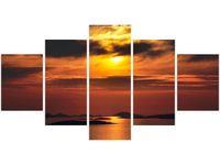 80CM 150CM OBRAZ 5 ELEM CHORWACKIE SŁOŃCE ŚCIENNY