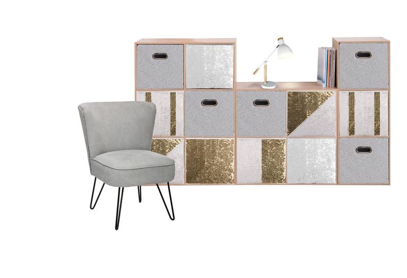 Regał z 3 półkami Kali szary zdjęcie 3