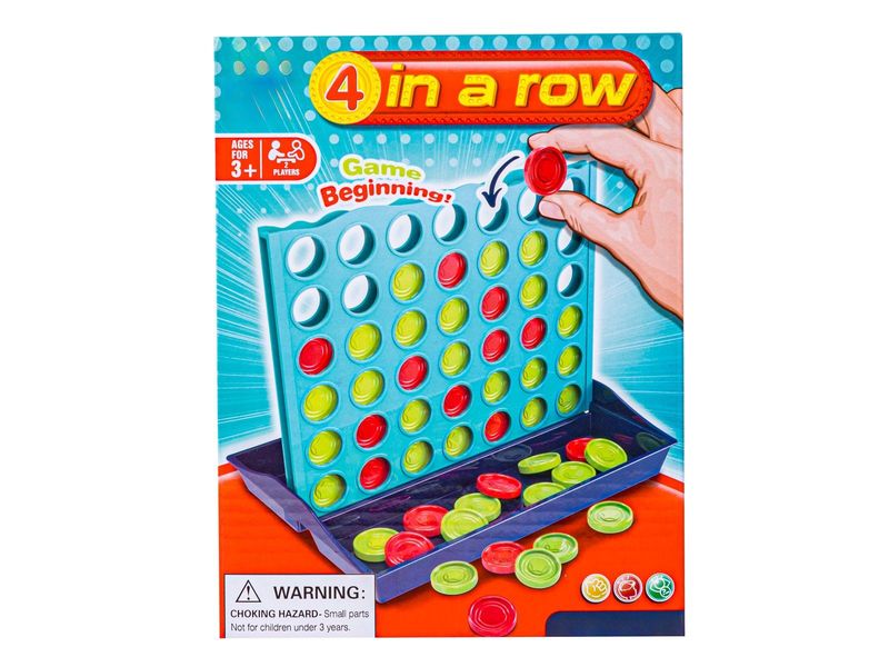 Logiczna Gra Umysłowa Planszowa 4 In A Row, 4 w Rzędzie, Plansza + Żetony zdjęcie 2
