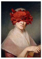 Plakat portret czerwony kwiat 30x40 cm