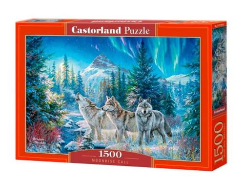 Puzzle 1500 Elementów Wilki Moonrise Call na Arena.pl